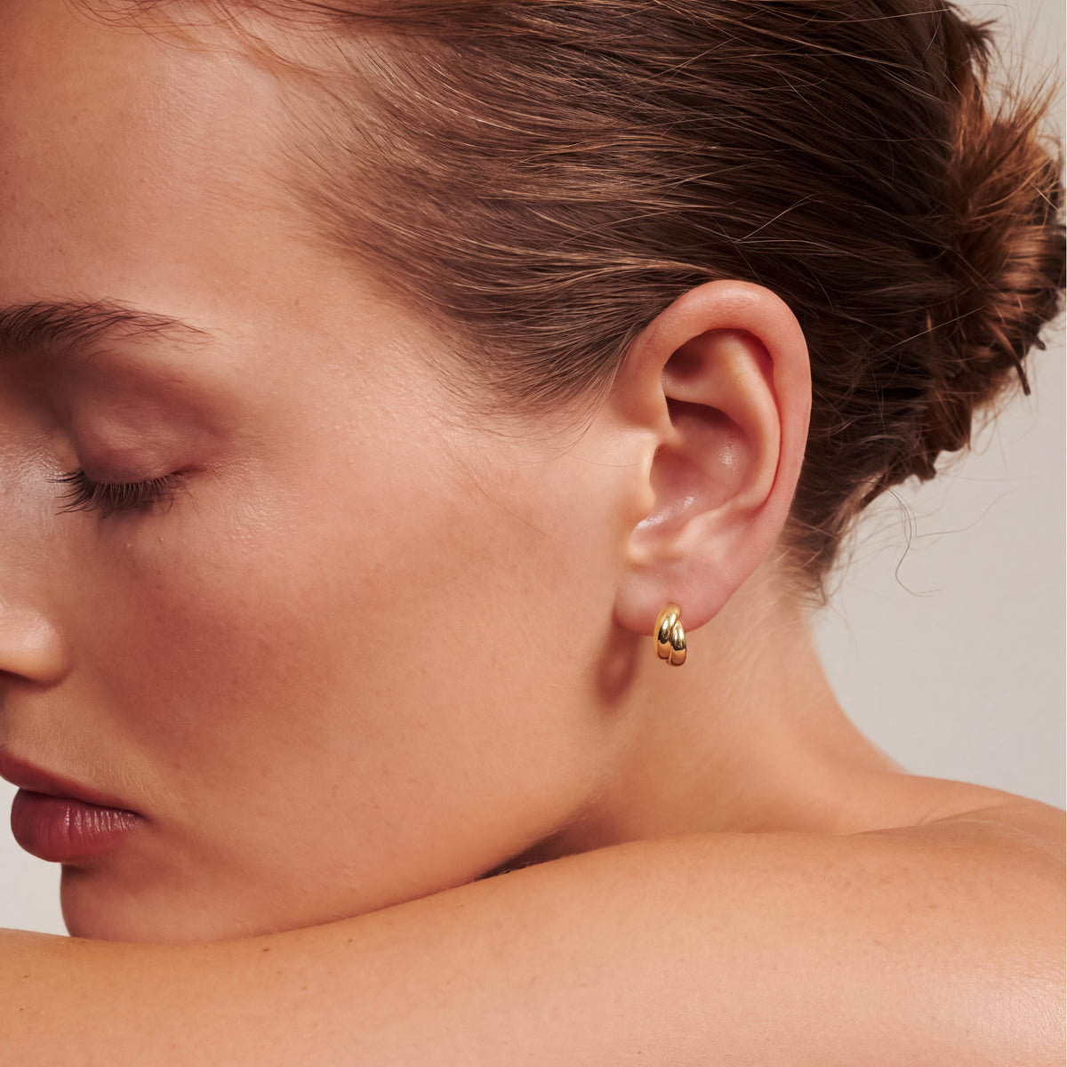 Half Ring Curving Earrings