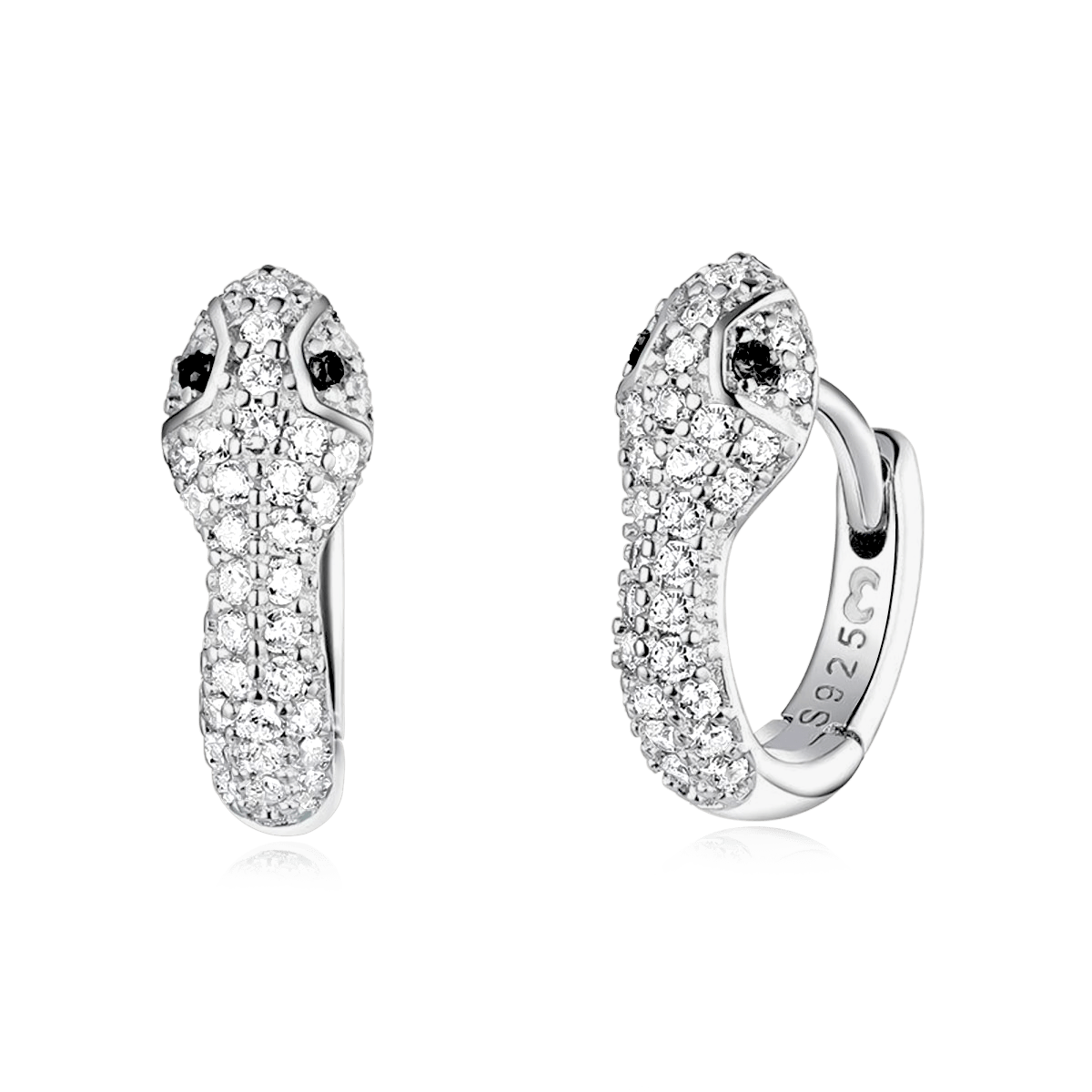 Silver Snake Earrings