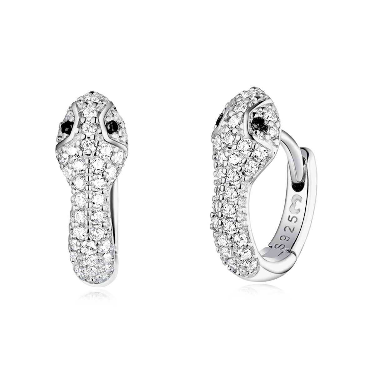 Silver Snake Earrings - SophiaJewels
