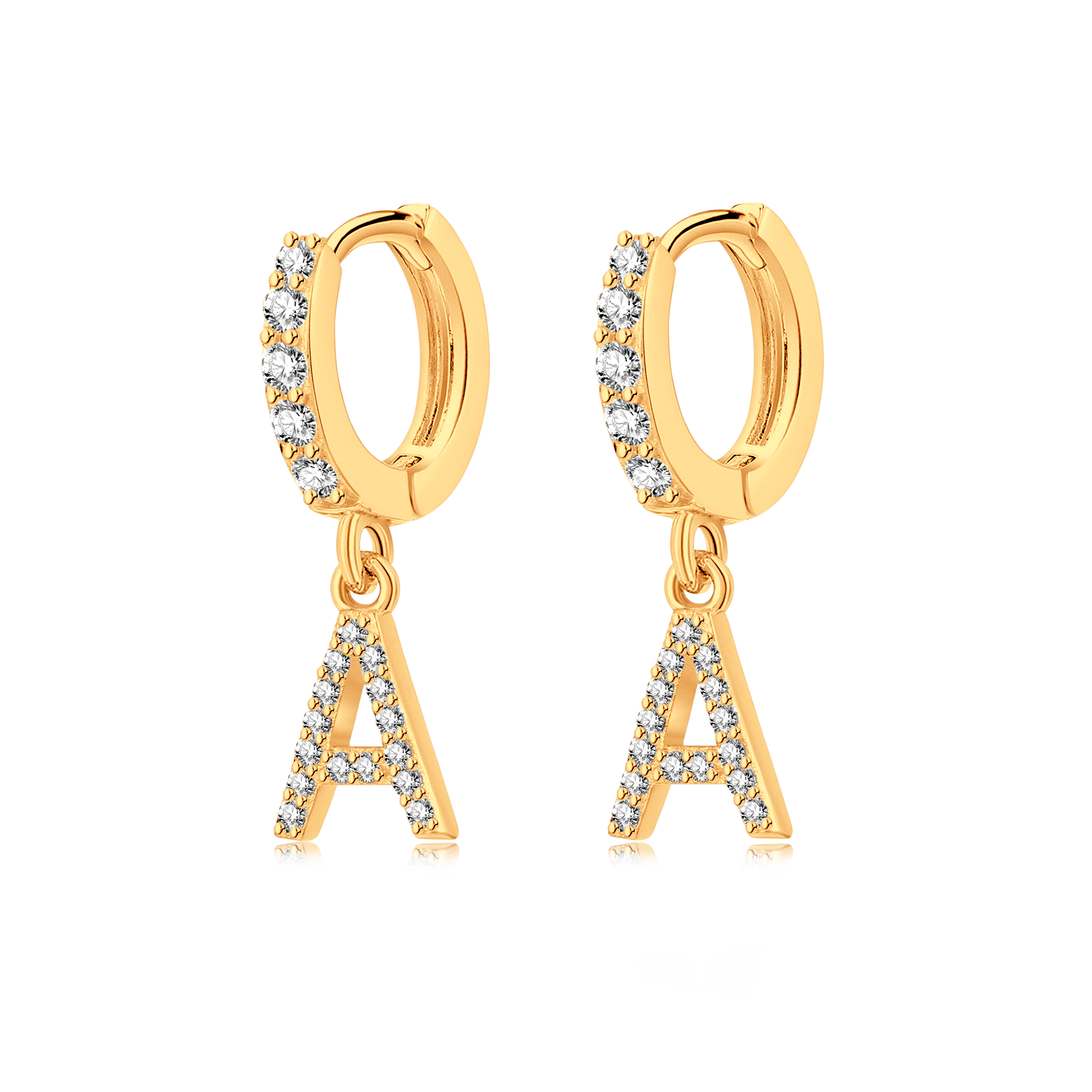 Initial Hoops Earrings