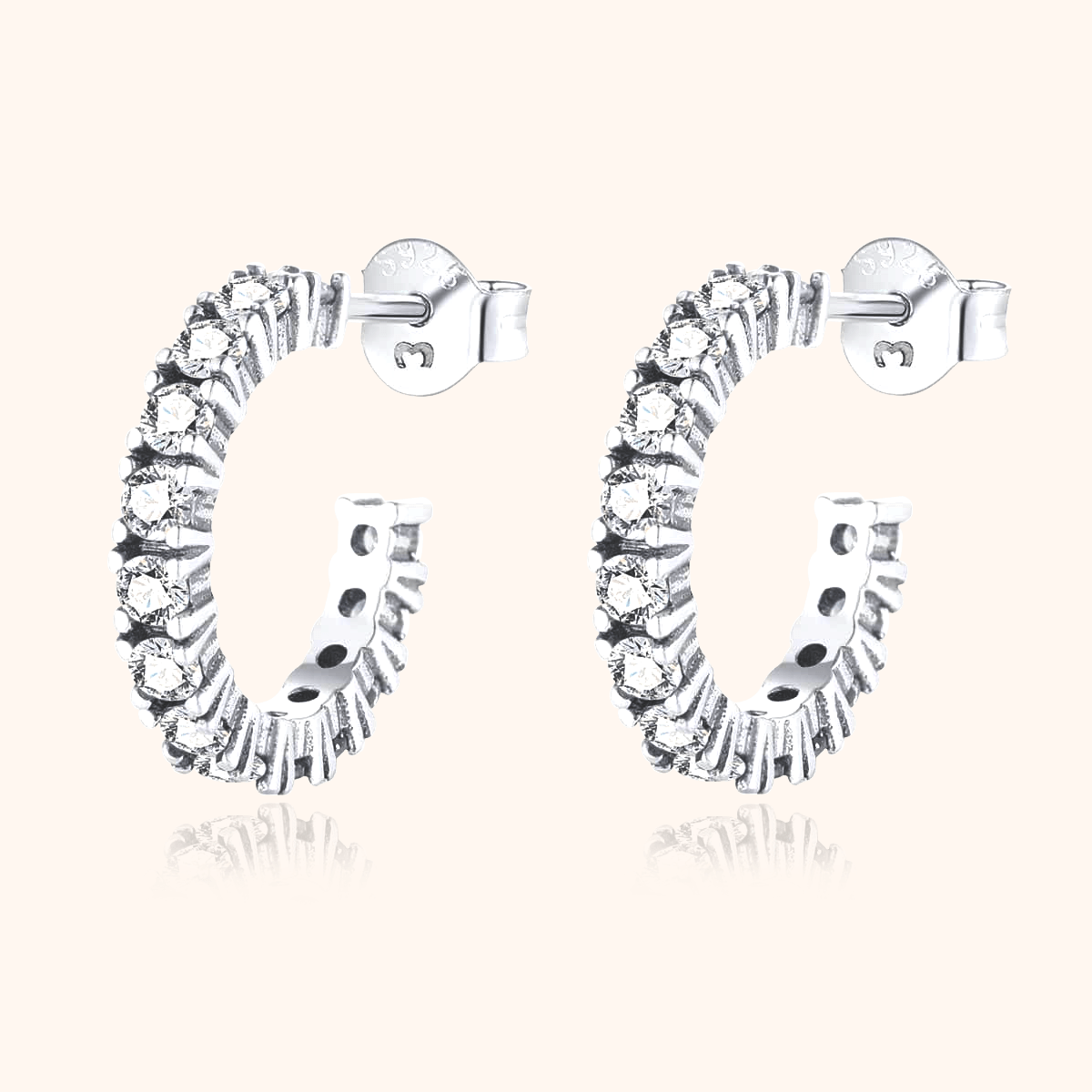 "White Zirconia" Earrings