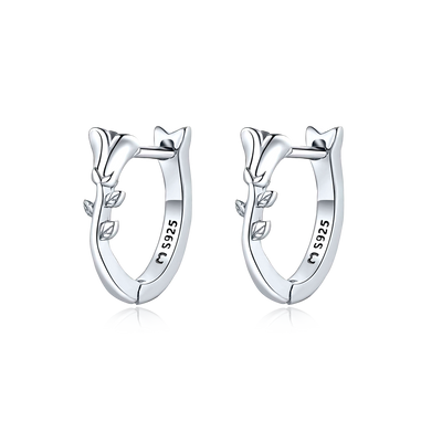 Rose Bush Hoop Earrings