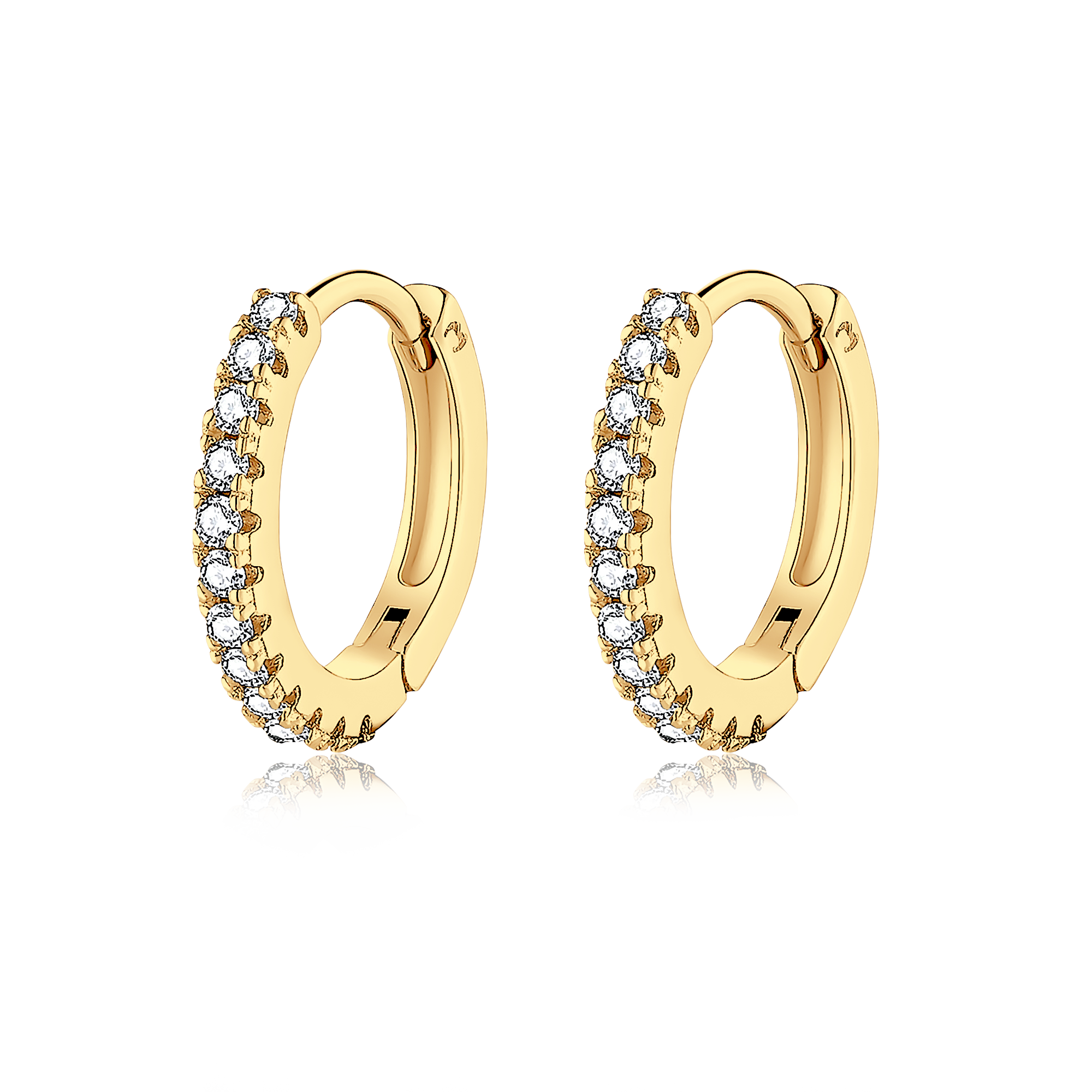 Zirconia Hoops Earrings