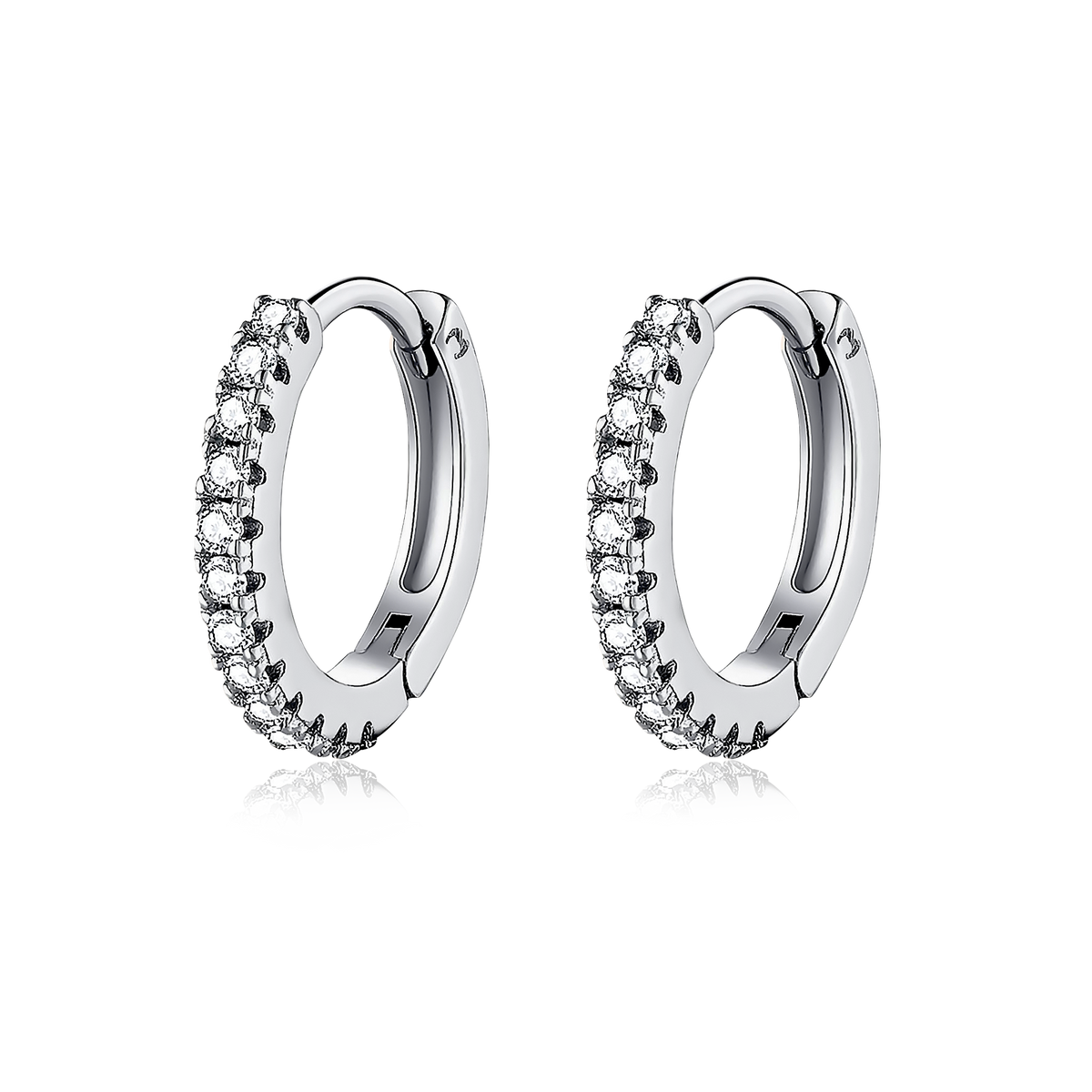 Zirconia Hoops Earrings - SophiaJewels
