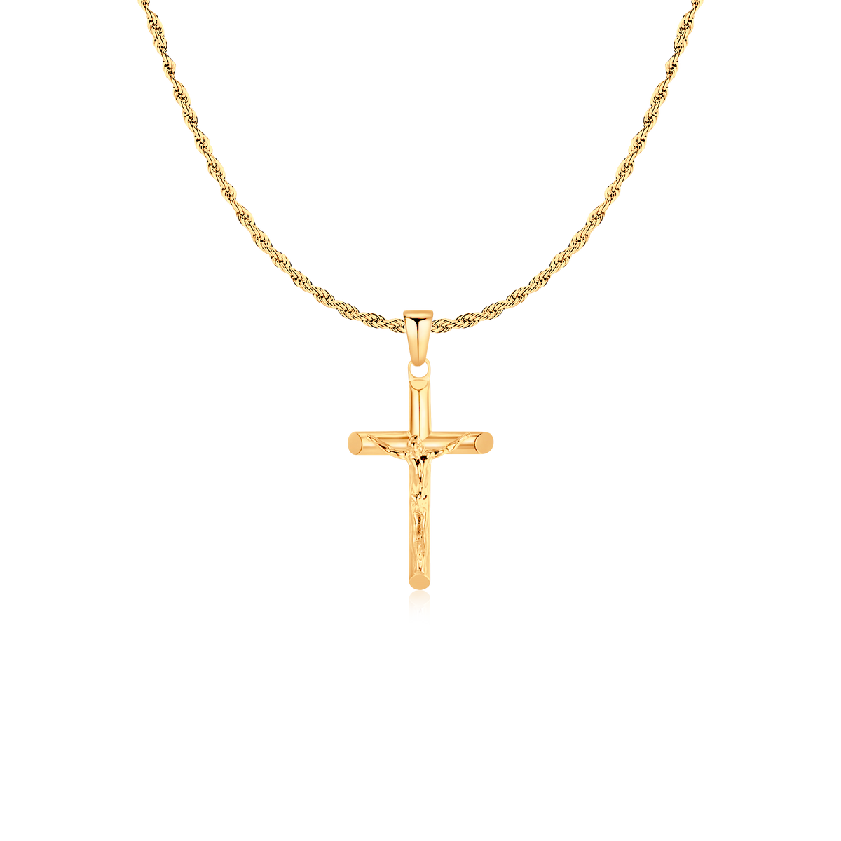 Jesus Christ Cross BRAVE Men's Necklace - SophiaJewels