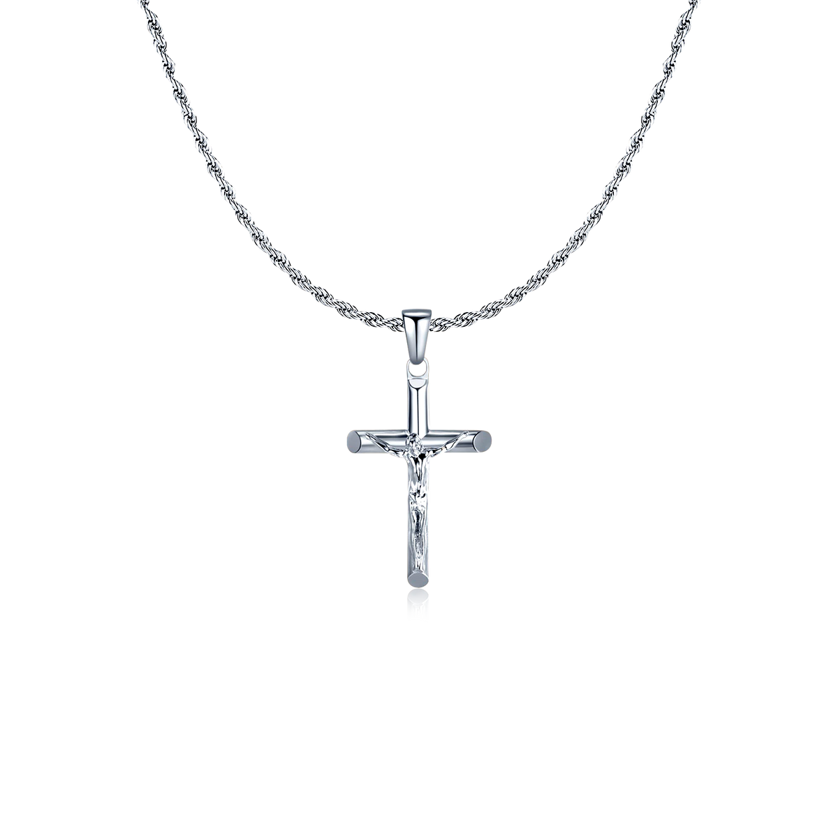 Jesus Christ Cross BRAVE Men's Necklace - SophiaJewels