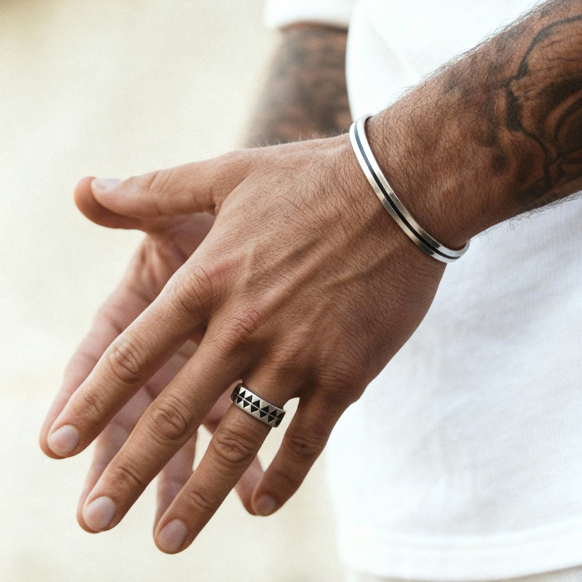 Tribal BRAVE Men's Ring - SophiaJewels