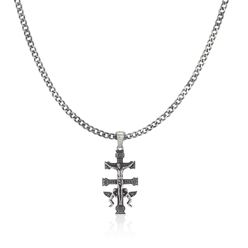 Caravaca Cross BRAVE Men's Necklace - SophiaJewels