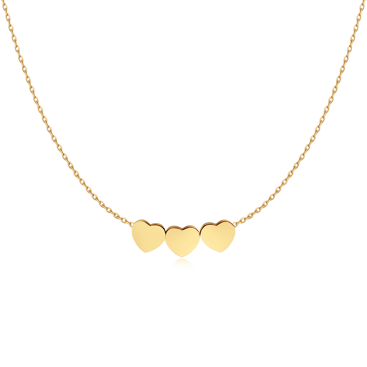 Hearts - 3 Times Love Necklace - SophiaJewels