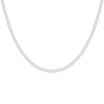 Cleopatra 4MM Necklace in Silver finish