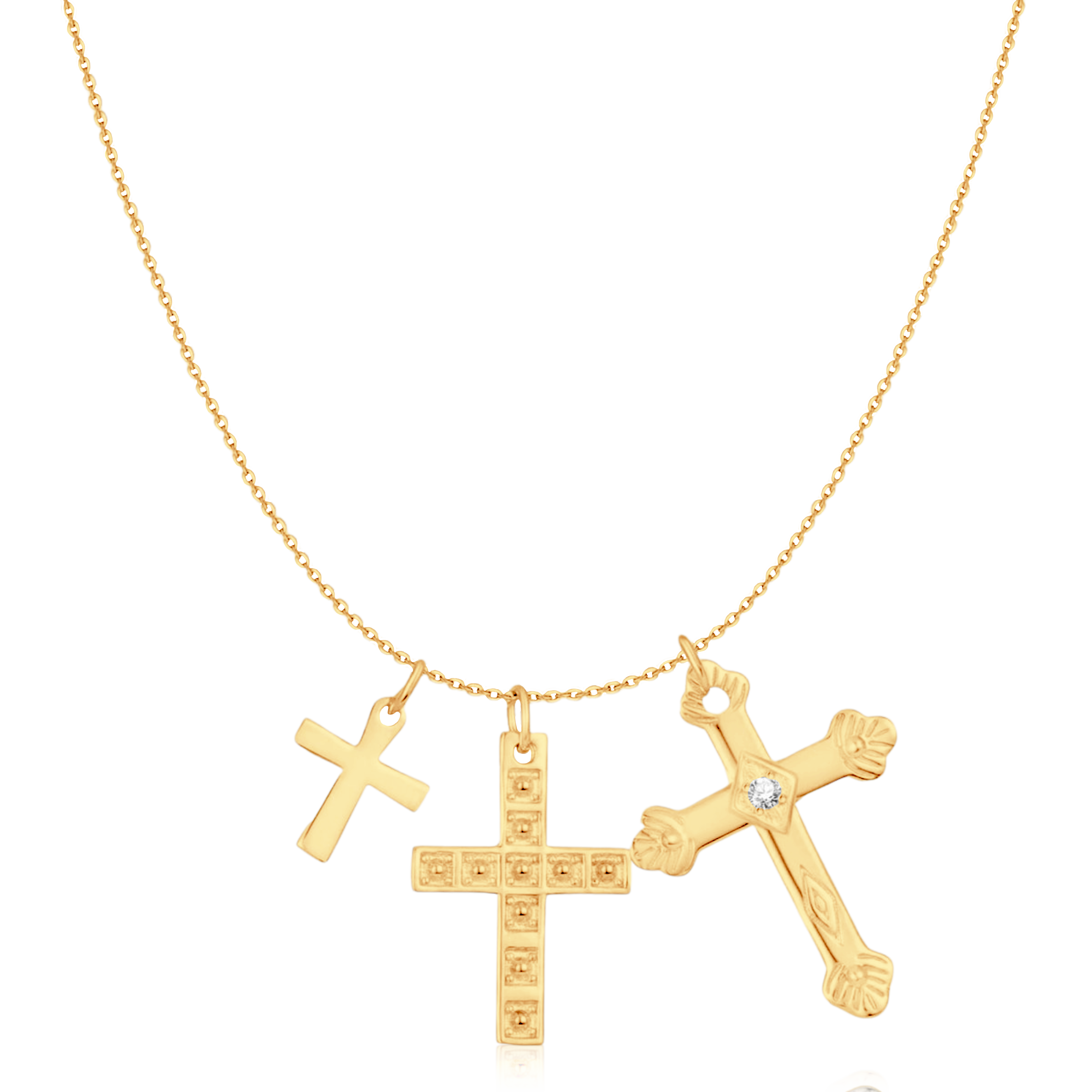 3 Crosses Necklace