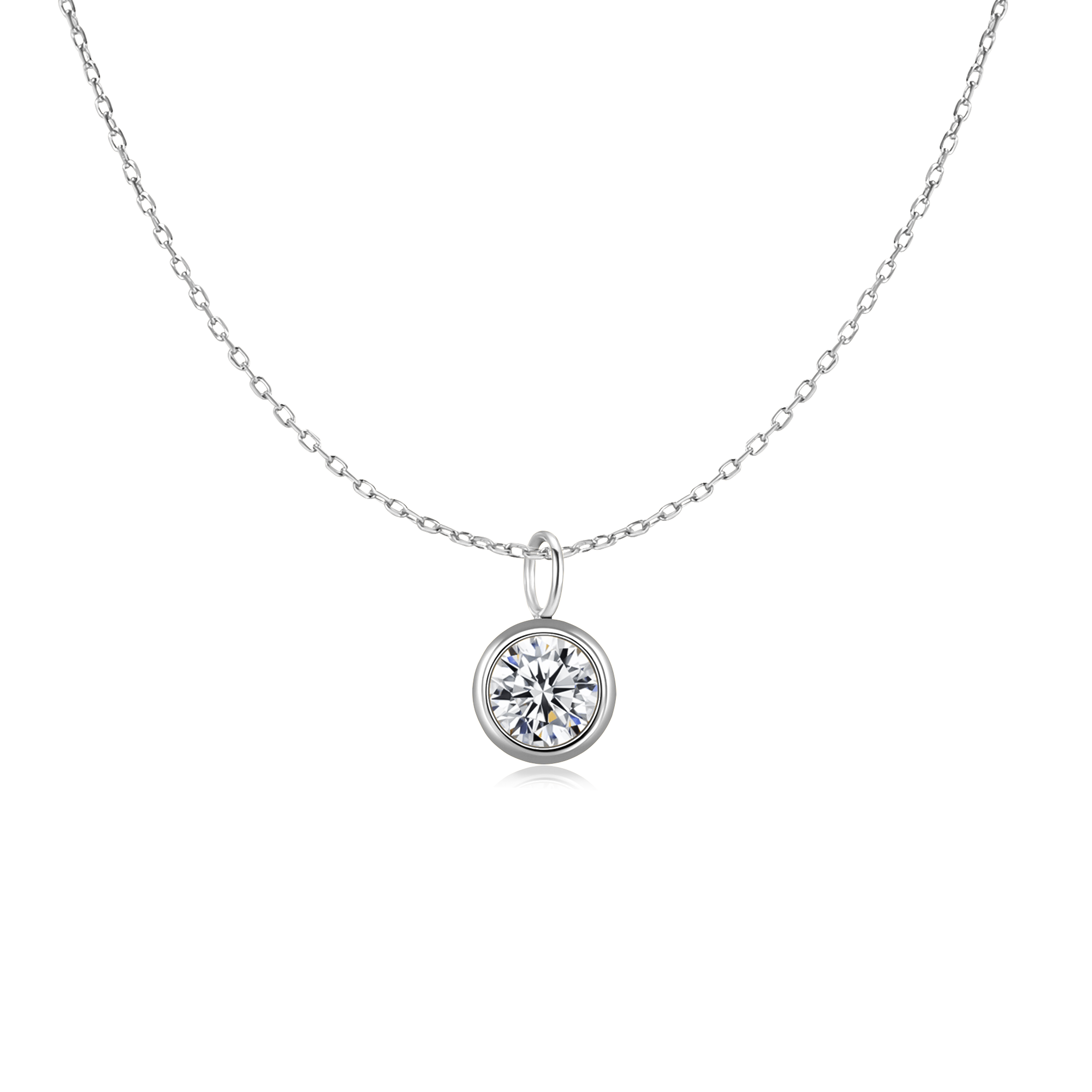 Zirconia Circle Necklace - SophiaJewels
