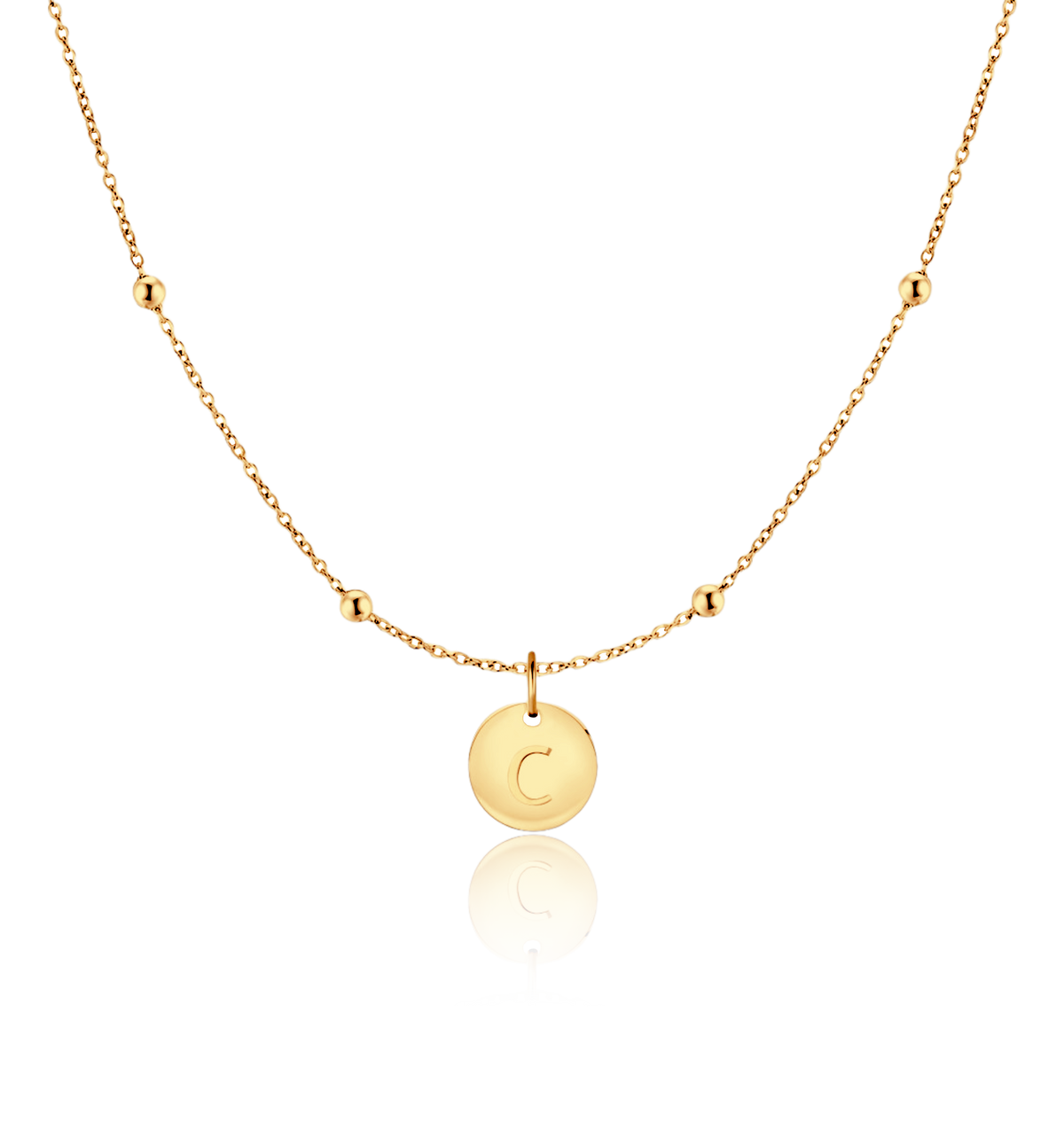 Initial Circle Necklace