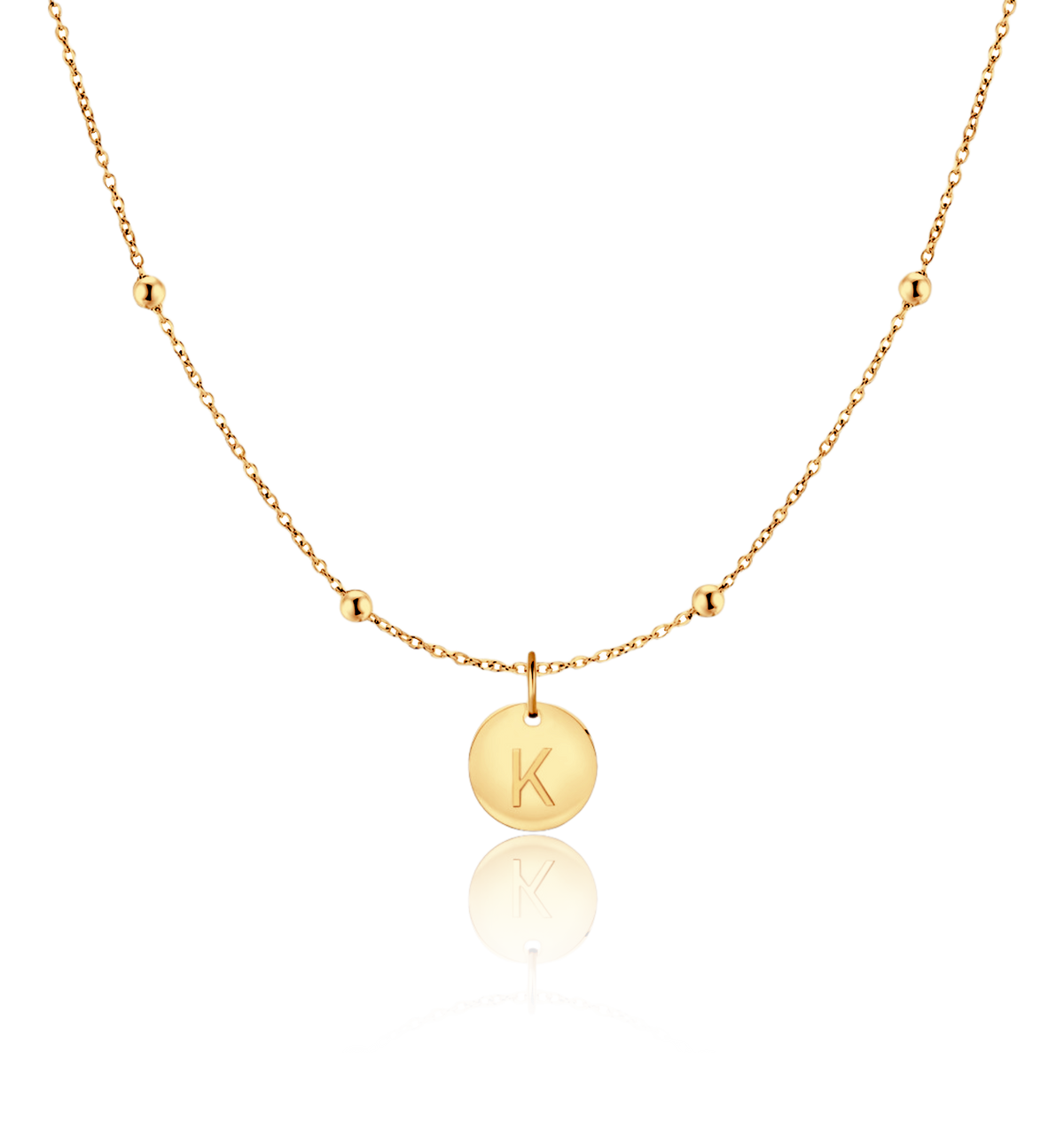 Initial Circle Necklace