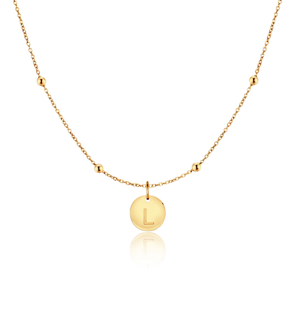 Initial Circle Necklace