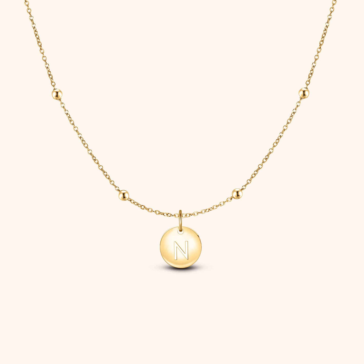 Initial Circle Necklace - SophiaJewels
