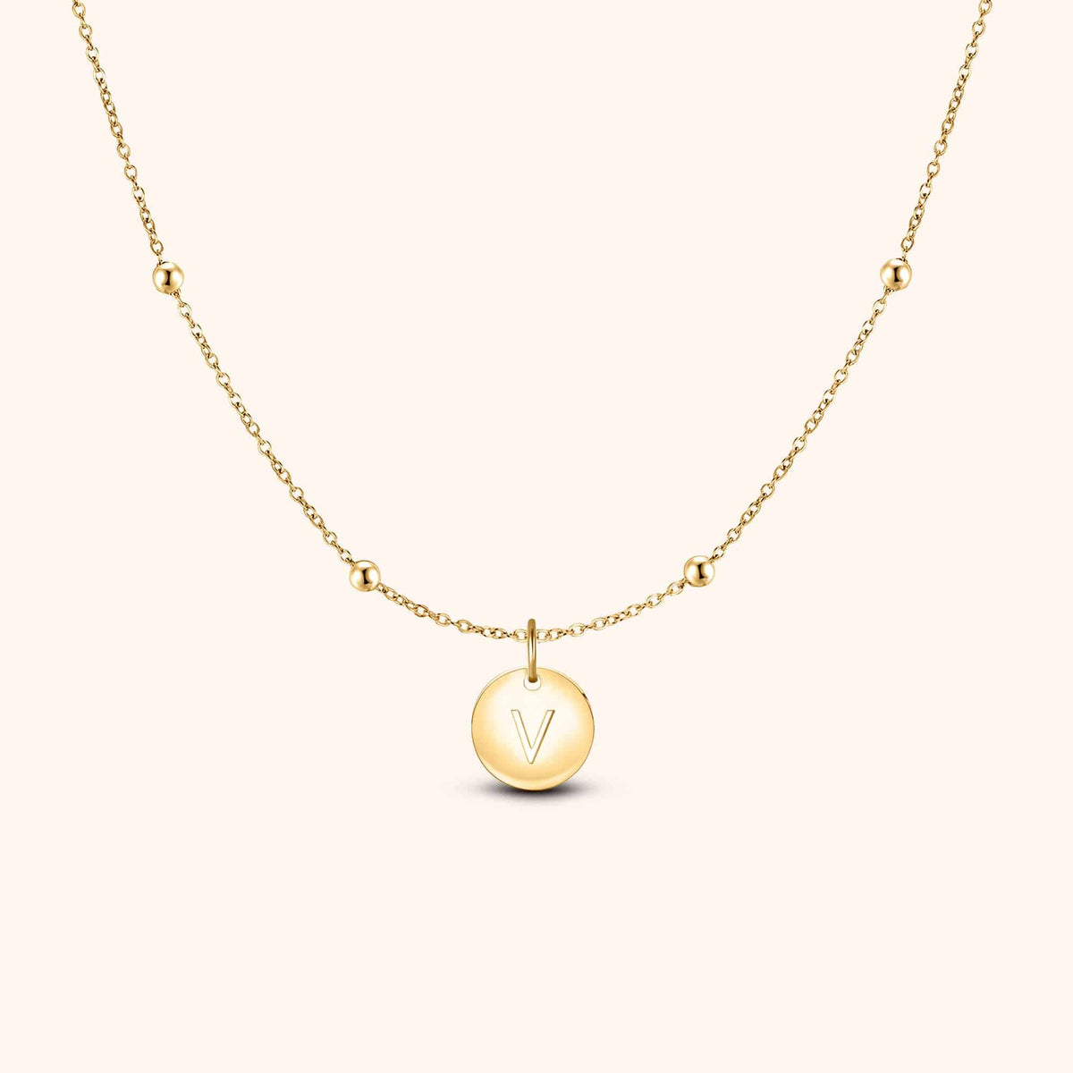 Initial Circle Necklace - SophiaJewels
