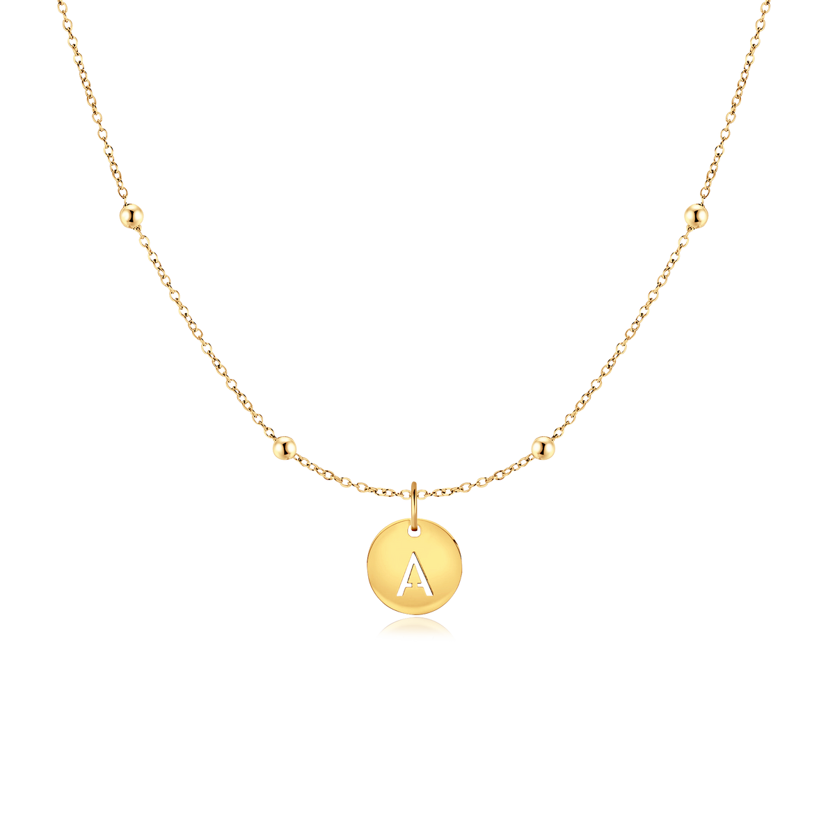 Initial Circle Necklace - SophiaJewels