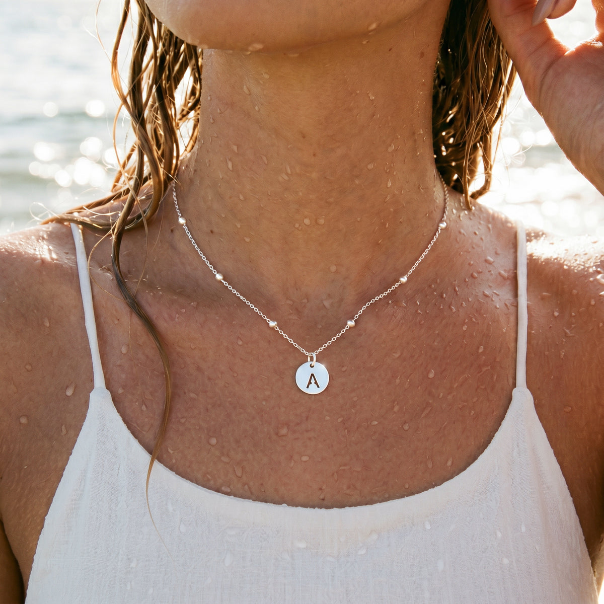 Initial Circle Necklace
