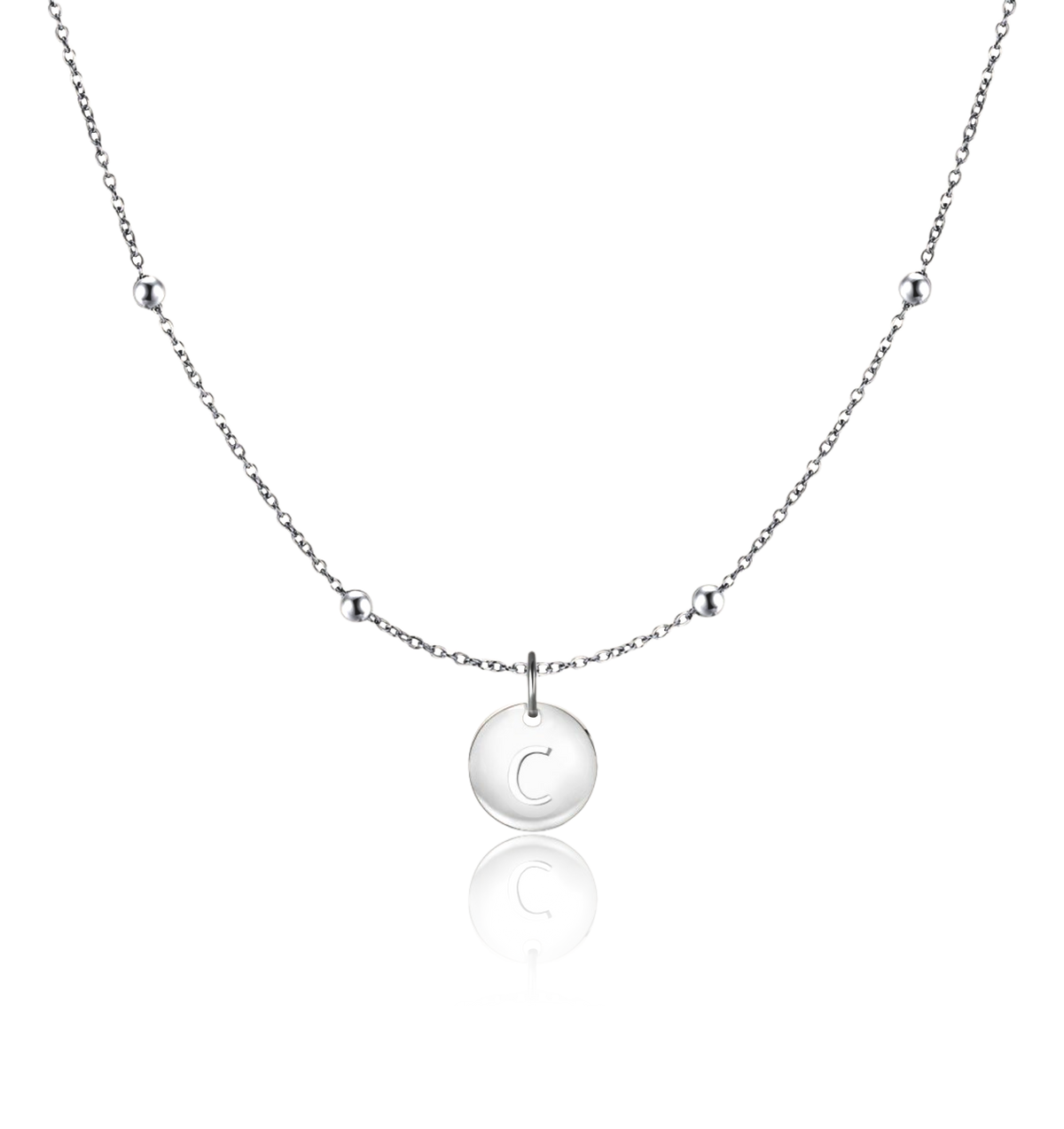 Initial Circle Necklace