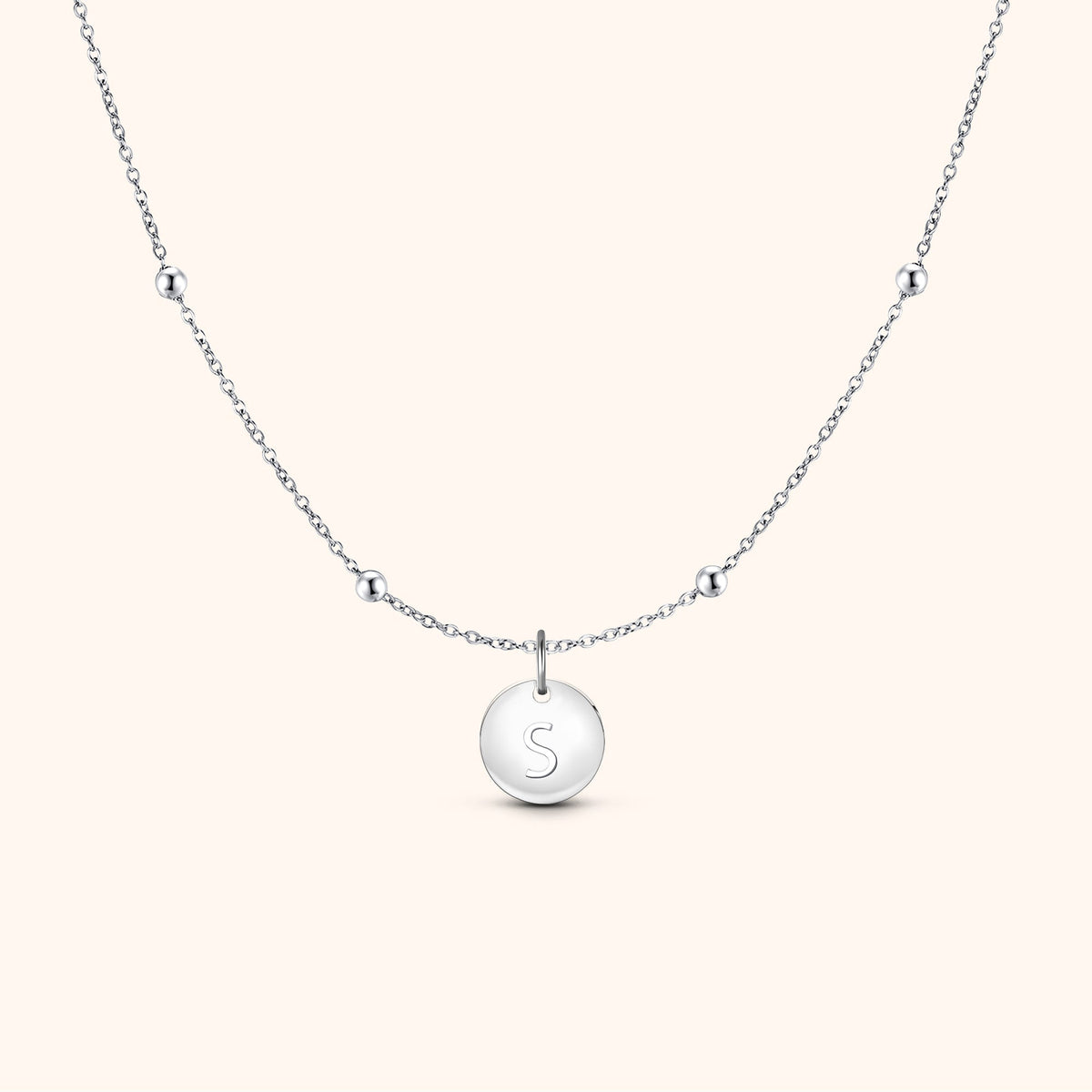 Initial Circle Necklace - SophiaJewels