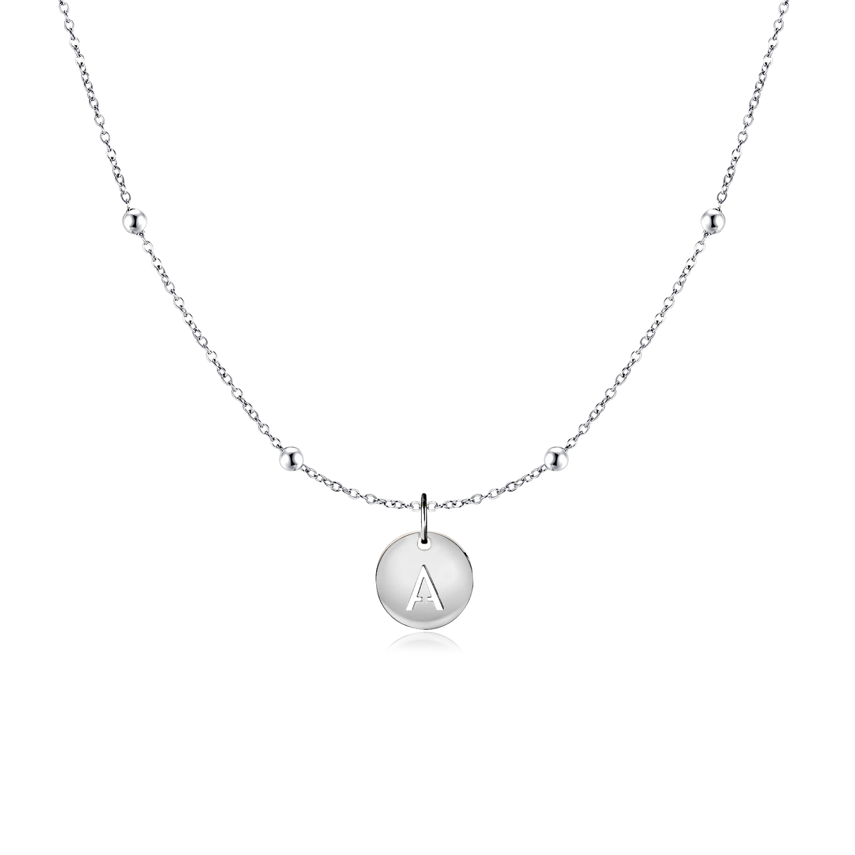 Initial Circle Necklace - SophiaJewels