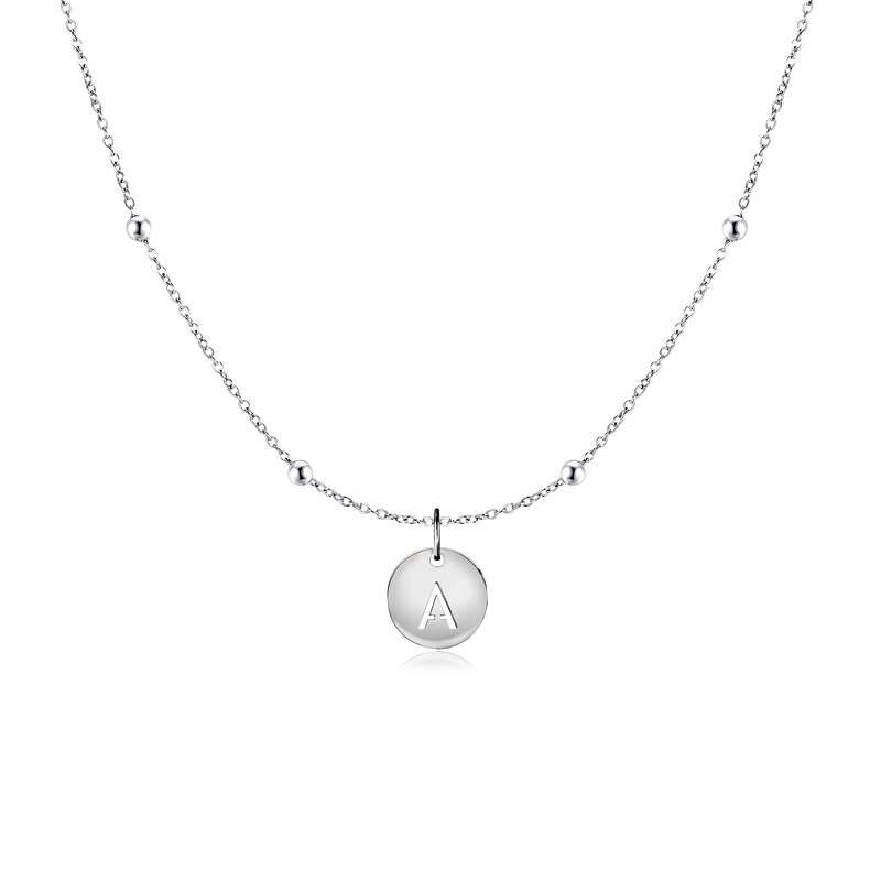 Initial Circle Necklace - SophiaJewels