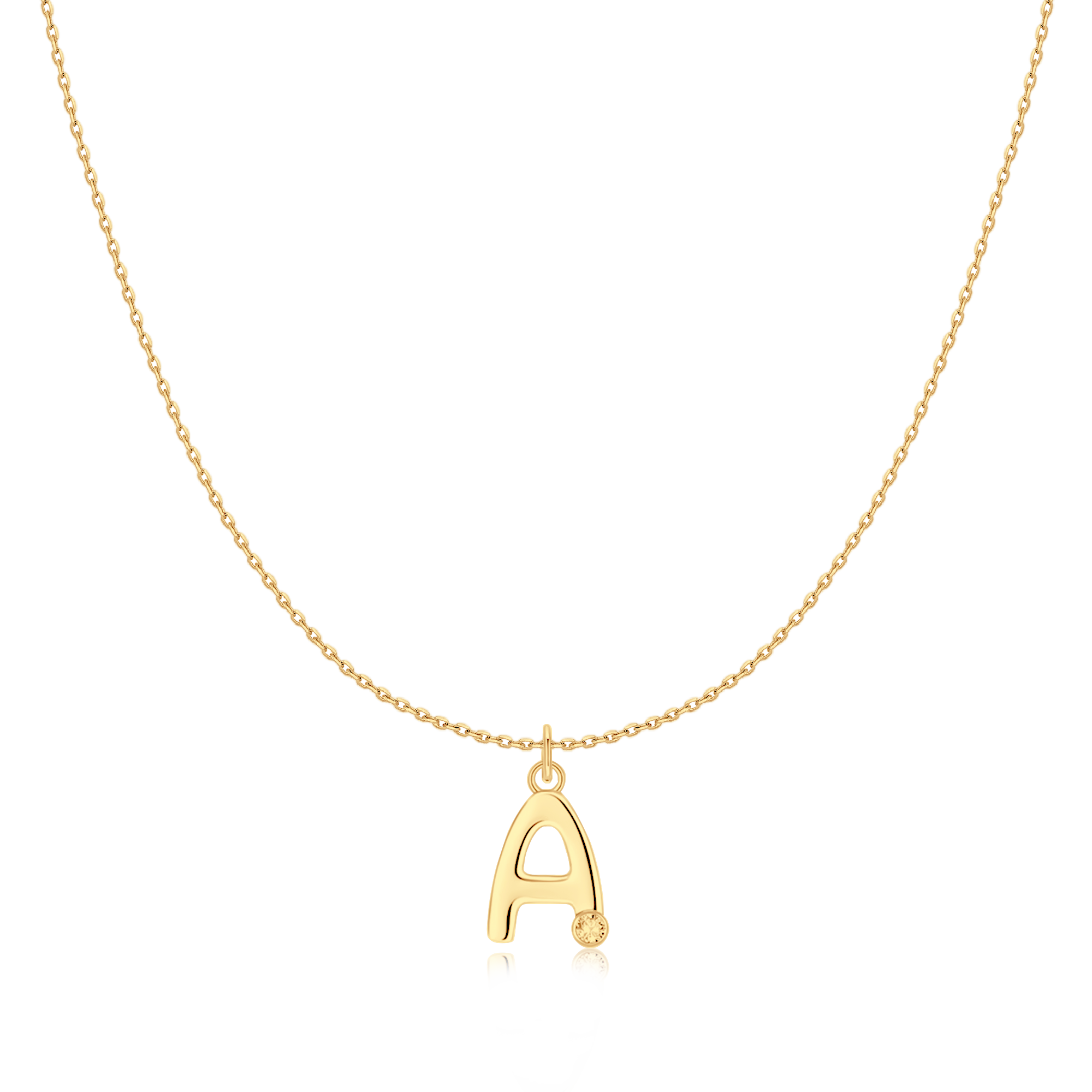 Initial Glitter Necklace