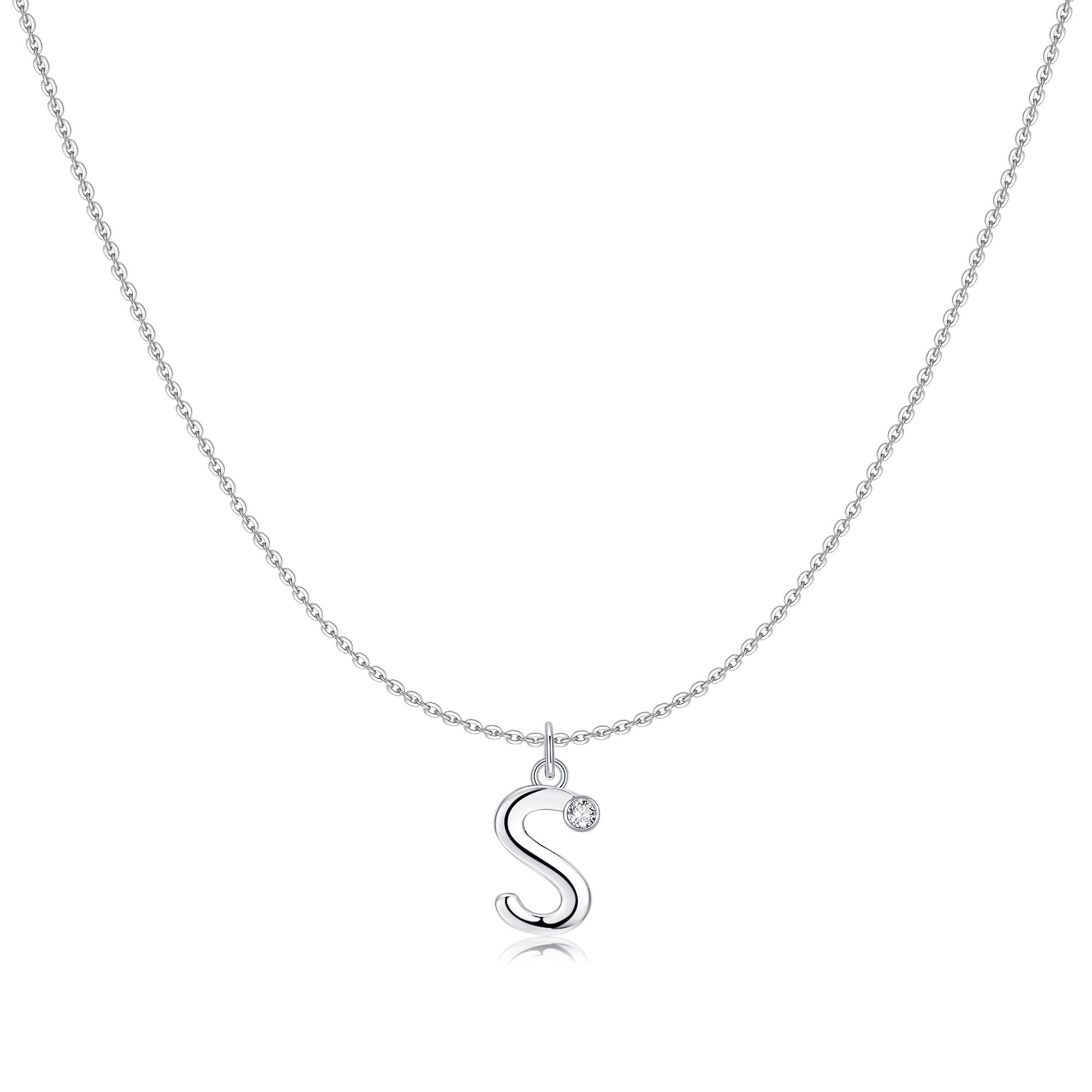 "Initial Glitter" Necklace - SophiaJewels