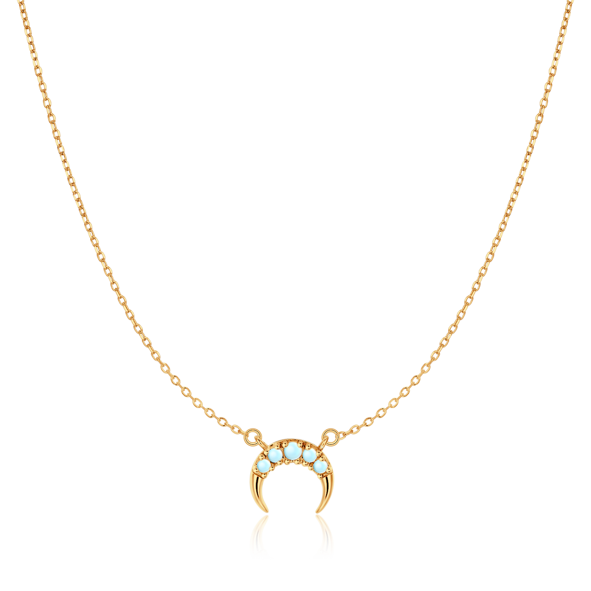 Crystal Crescent Necklace