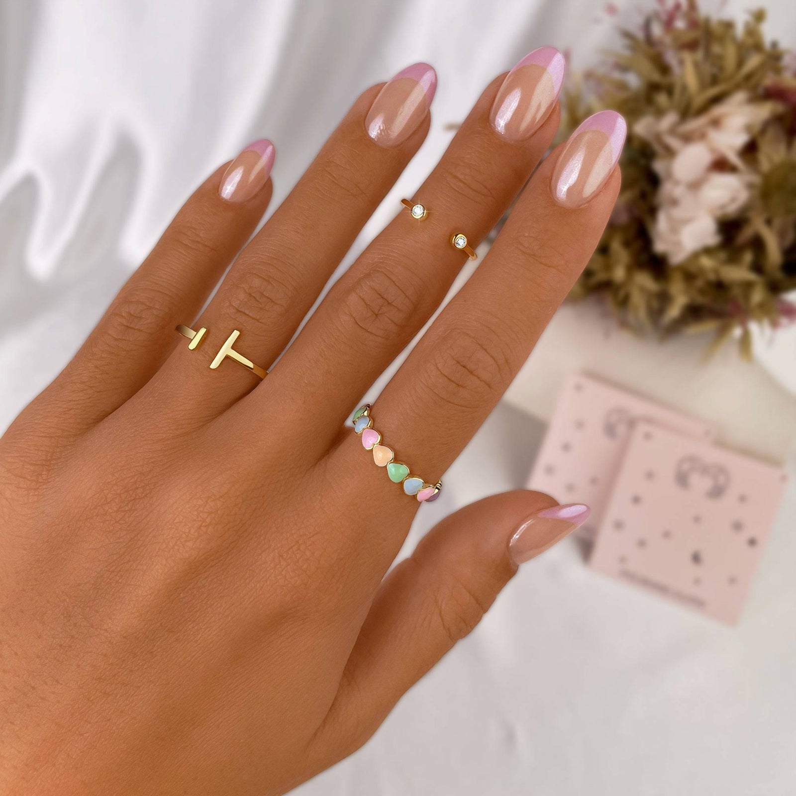 Colourful Hearts Ring - SophiaJewels