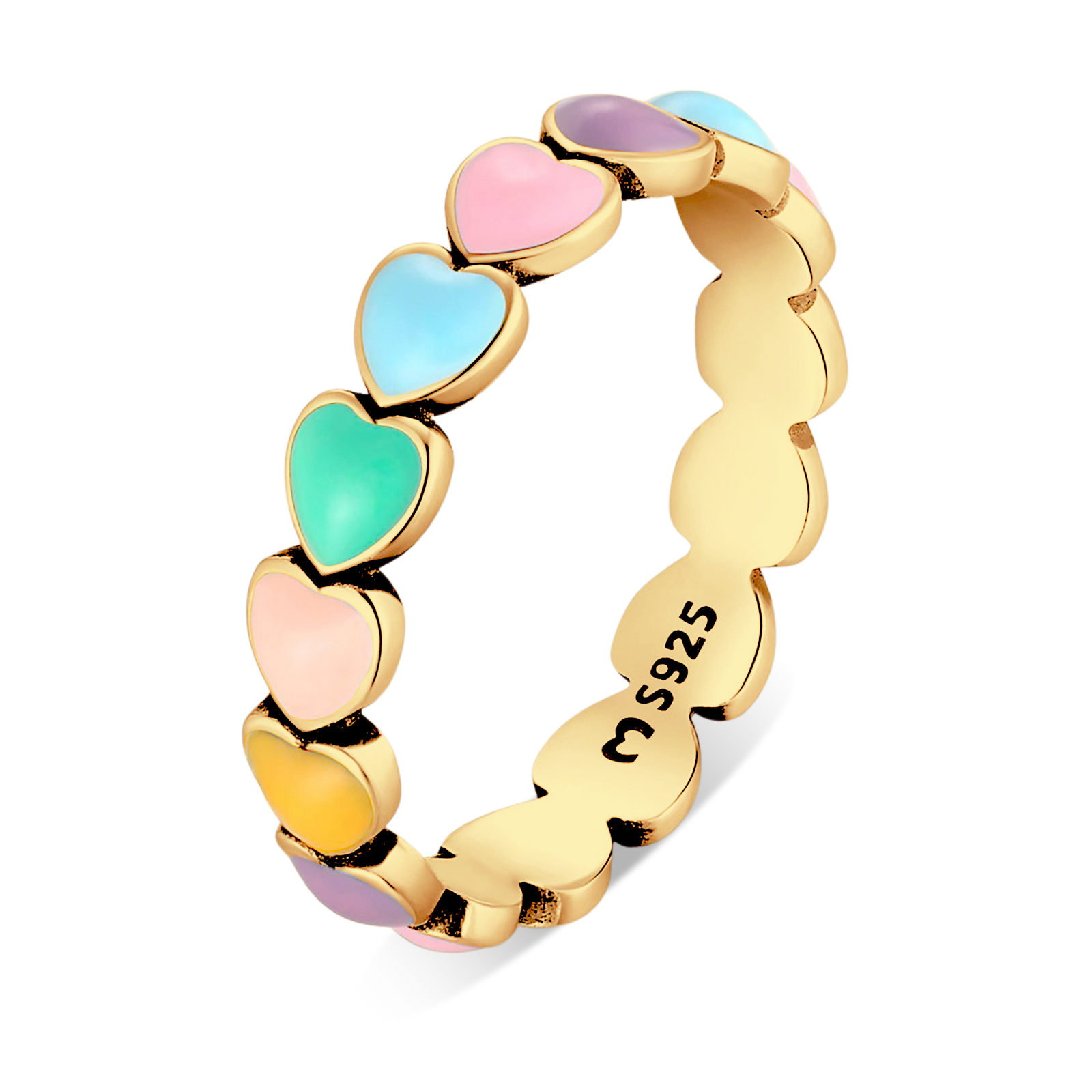 Colourful Hearts Ring - SophiaJewels