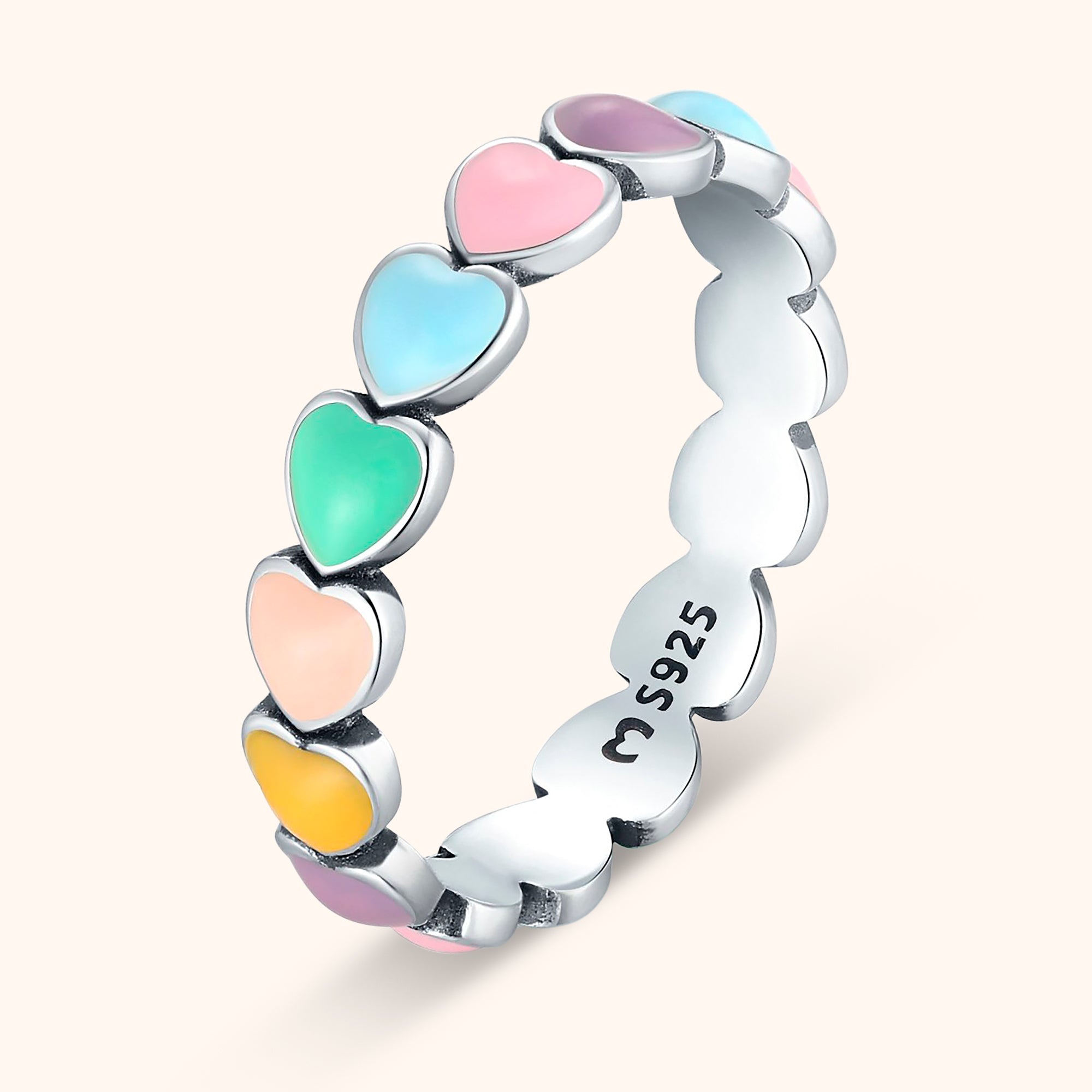 "Colourful Hearts" Ring
