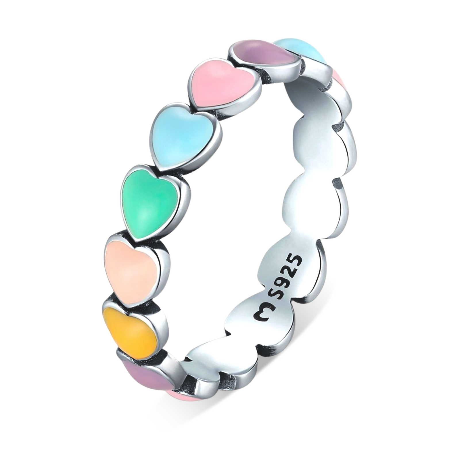 Colourful Hearts Ring - SophiaJewels