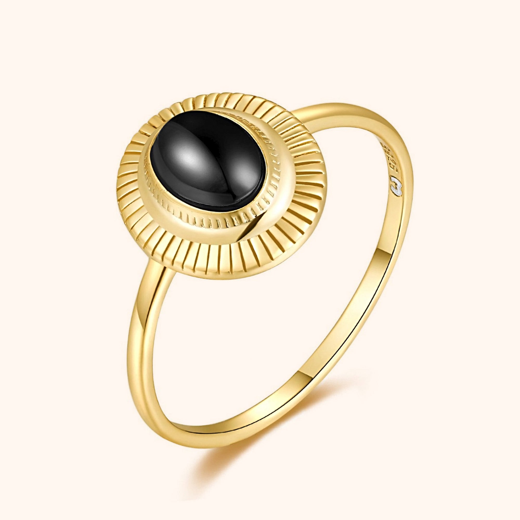 "Black Oval" Ring - SophiaJewels