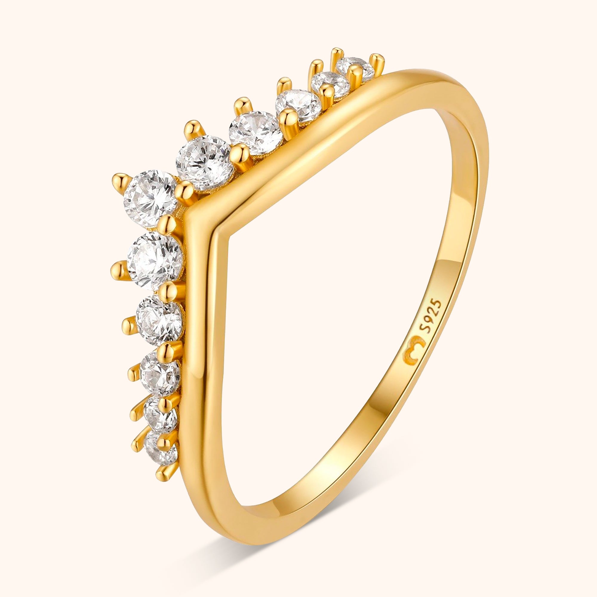 "Zirconia Crown" Ring
