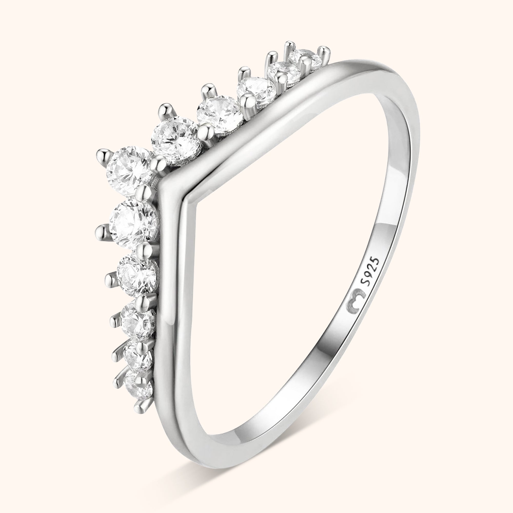 "Zirconia Crown" Ring