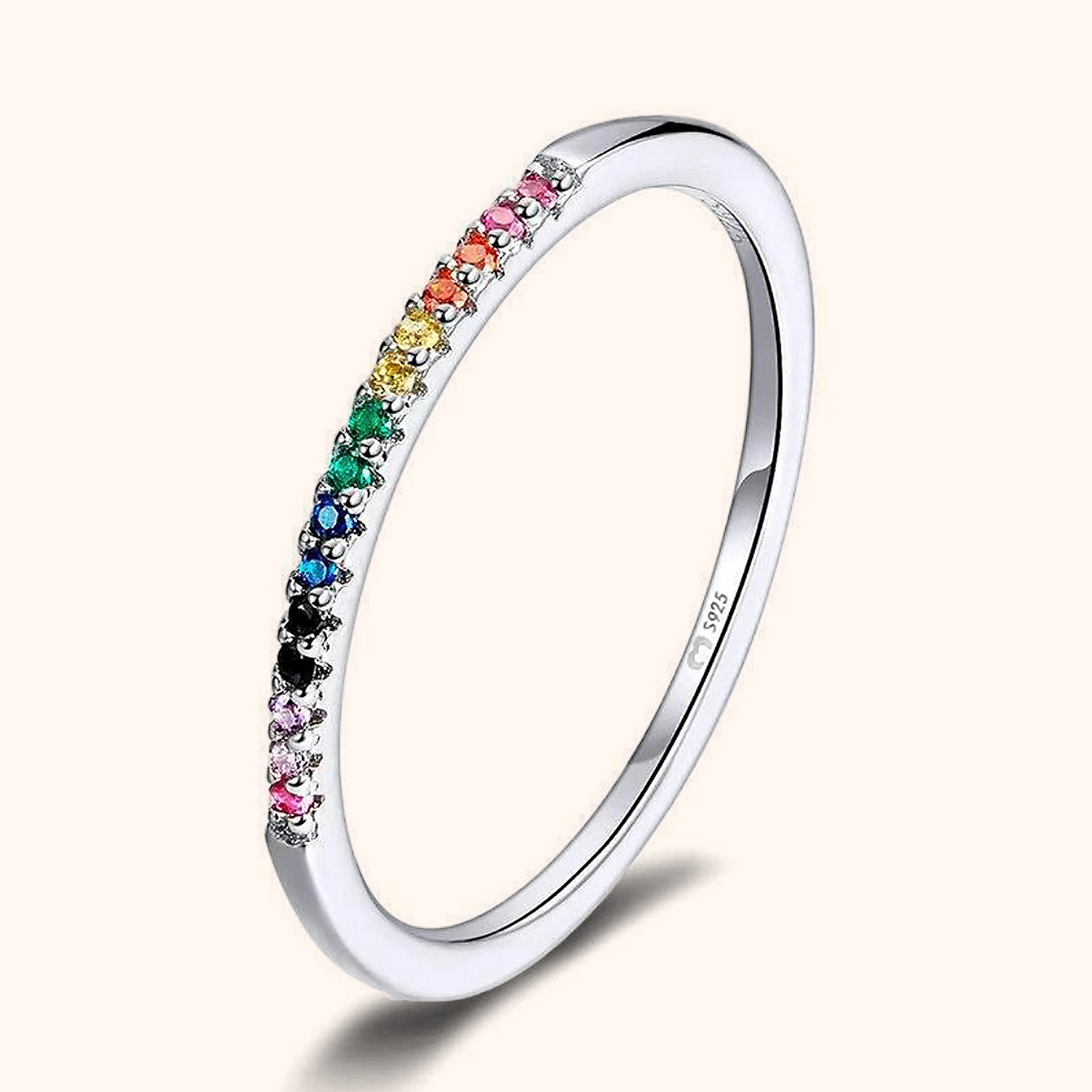 "Multicolour Rainbow" Ring - SophiaJewels