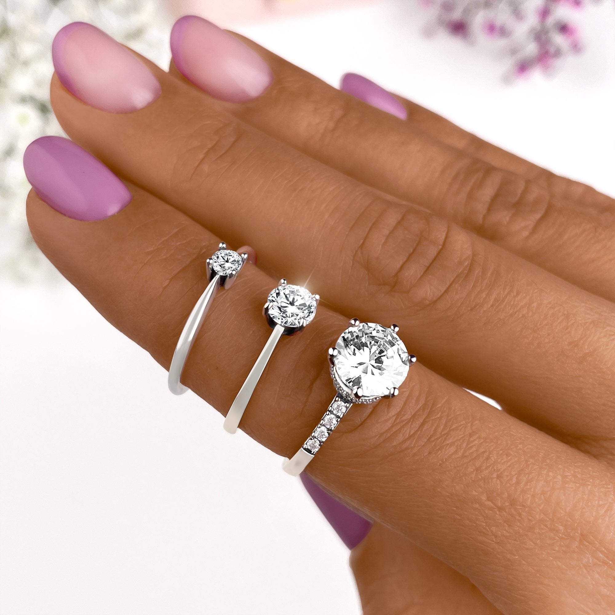 "Solitaire Zirconia" Ring