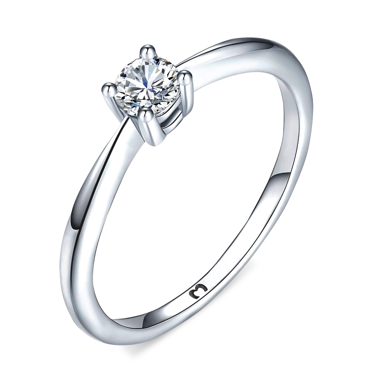Solitaire Zirconia Ring