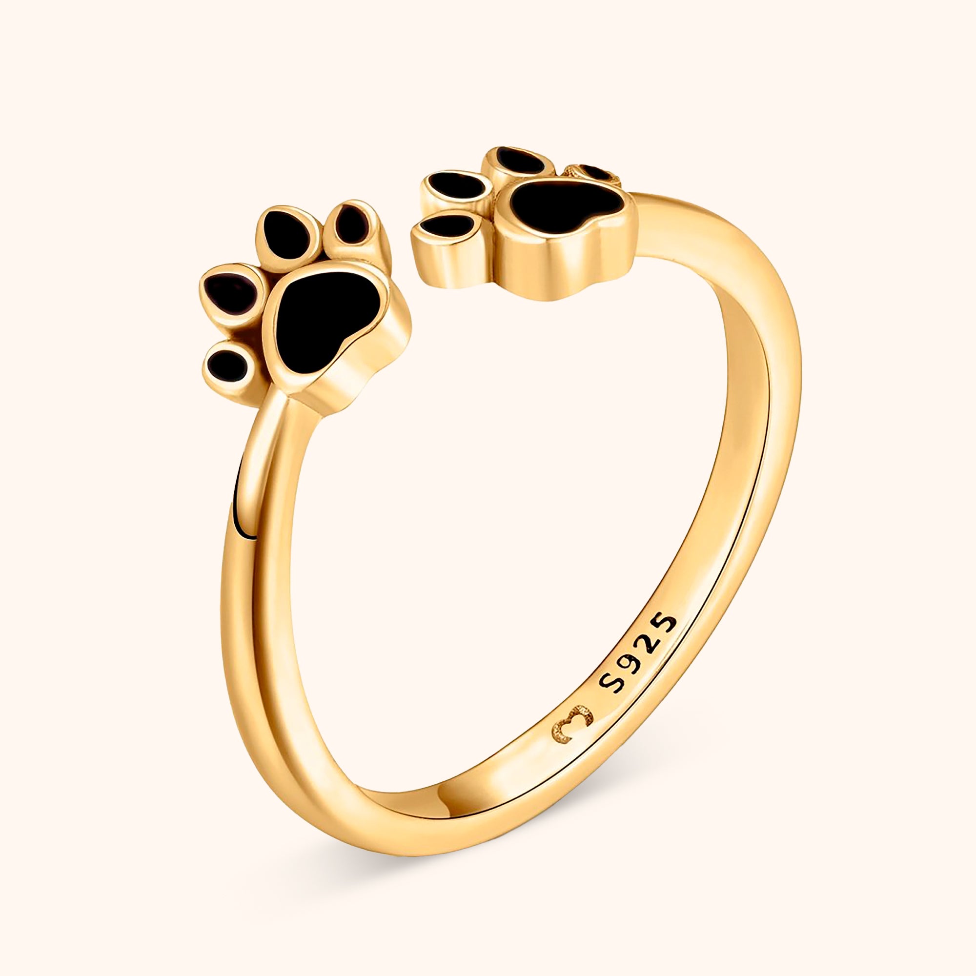 "Pet Black Tracks" Ring - SophiaJewels