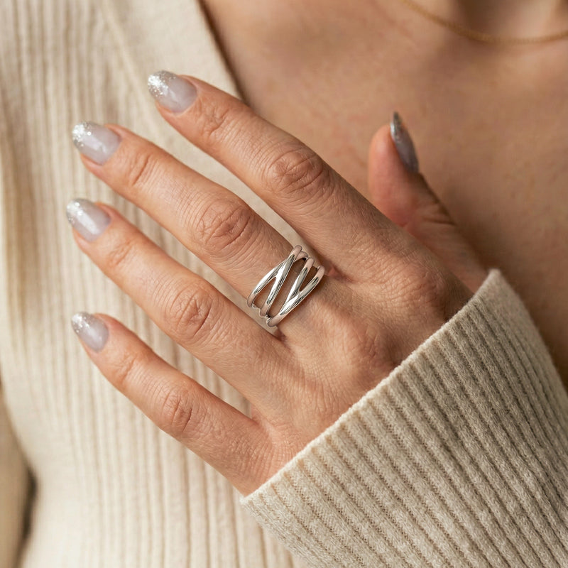 Parallel Bands Ring
