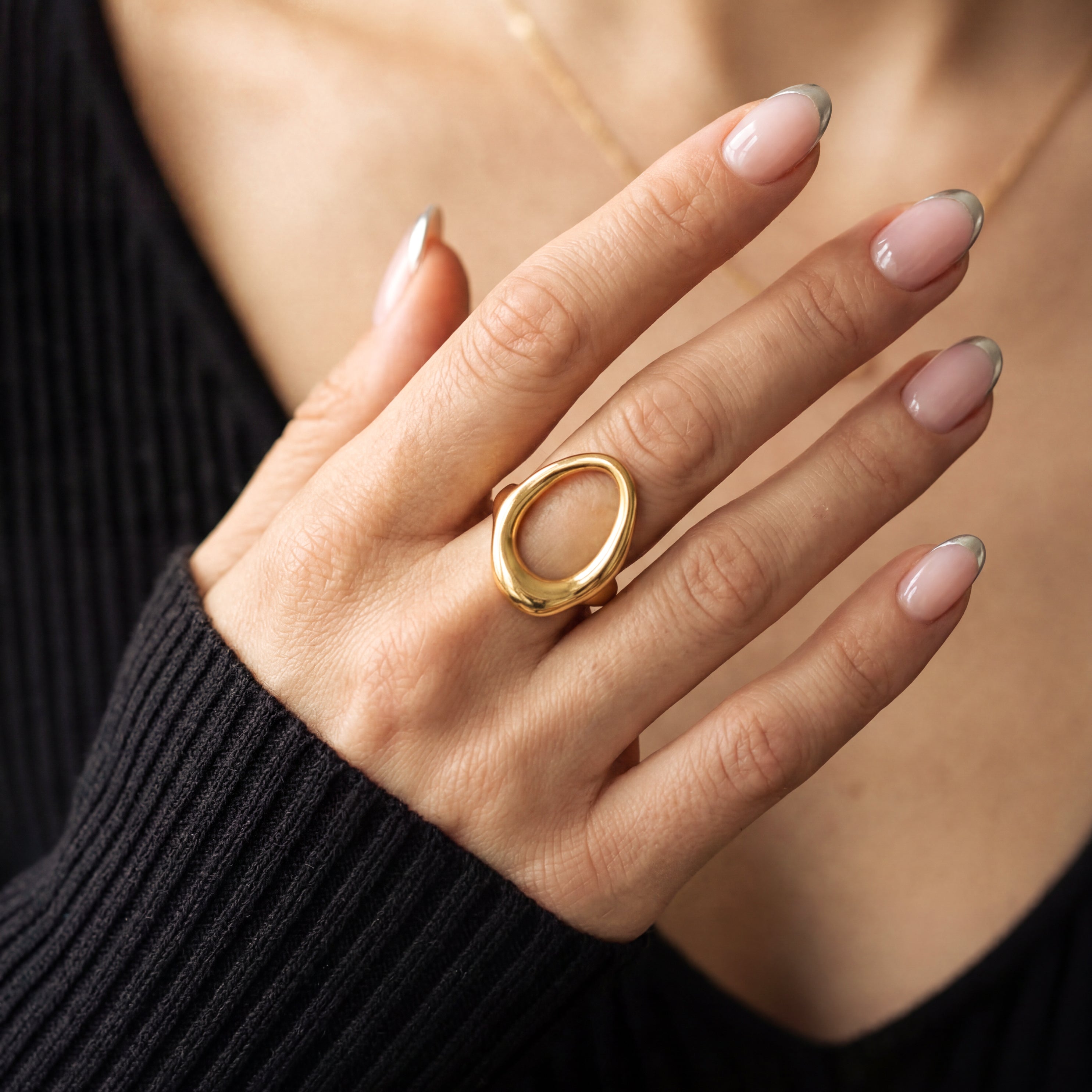 Asymmetrical Circle Ring