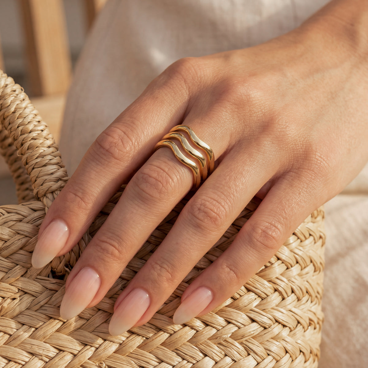 Wavy Bands Ring