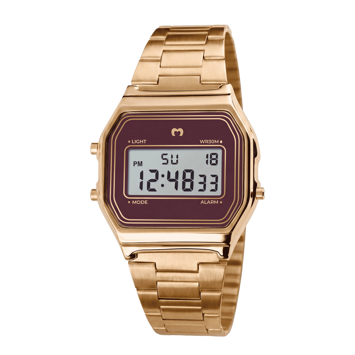 Vintage Digital Watch ~ Gold-Wine