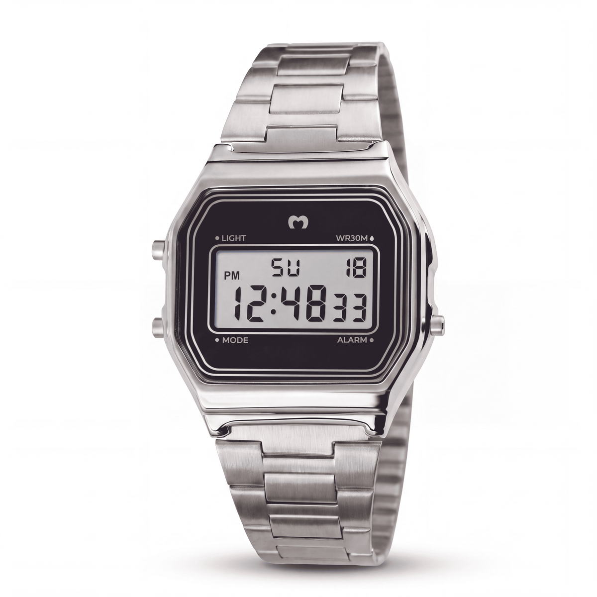 Vintage Digital Watch ~ Silver-Black