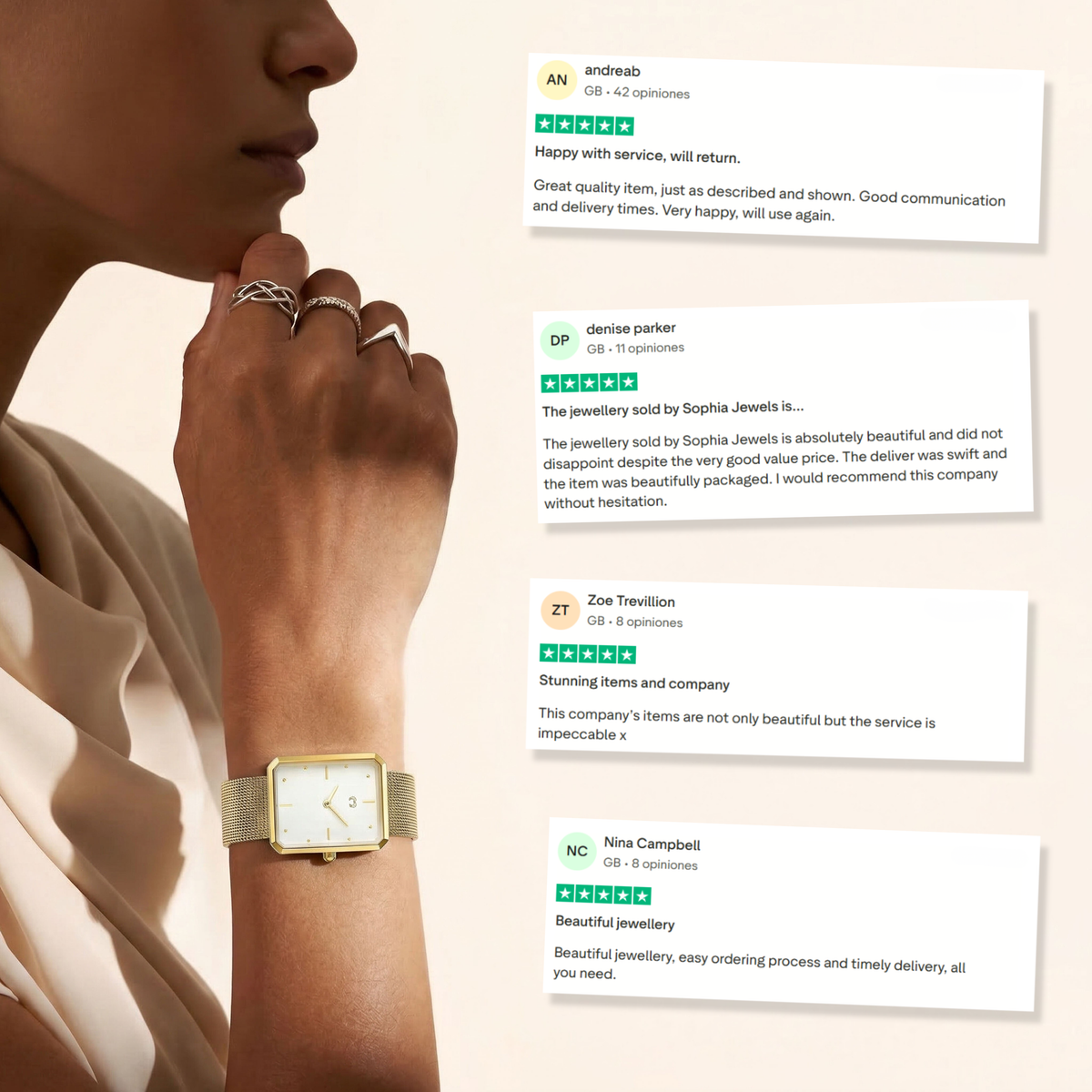 Kapten Watch ~ GoldWhite