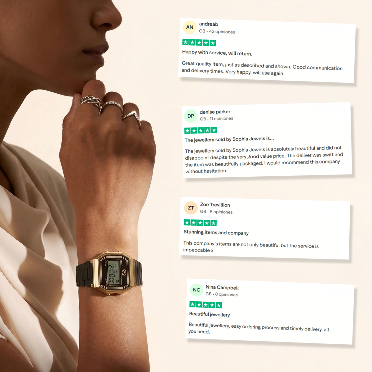 Vintage Digital Watch ~ BlackGold