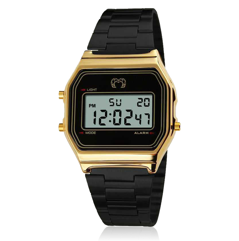 Vintage Digital Watch ~ BlackGold - SophiaJewels