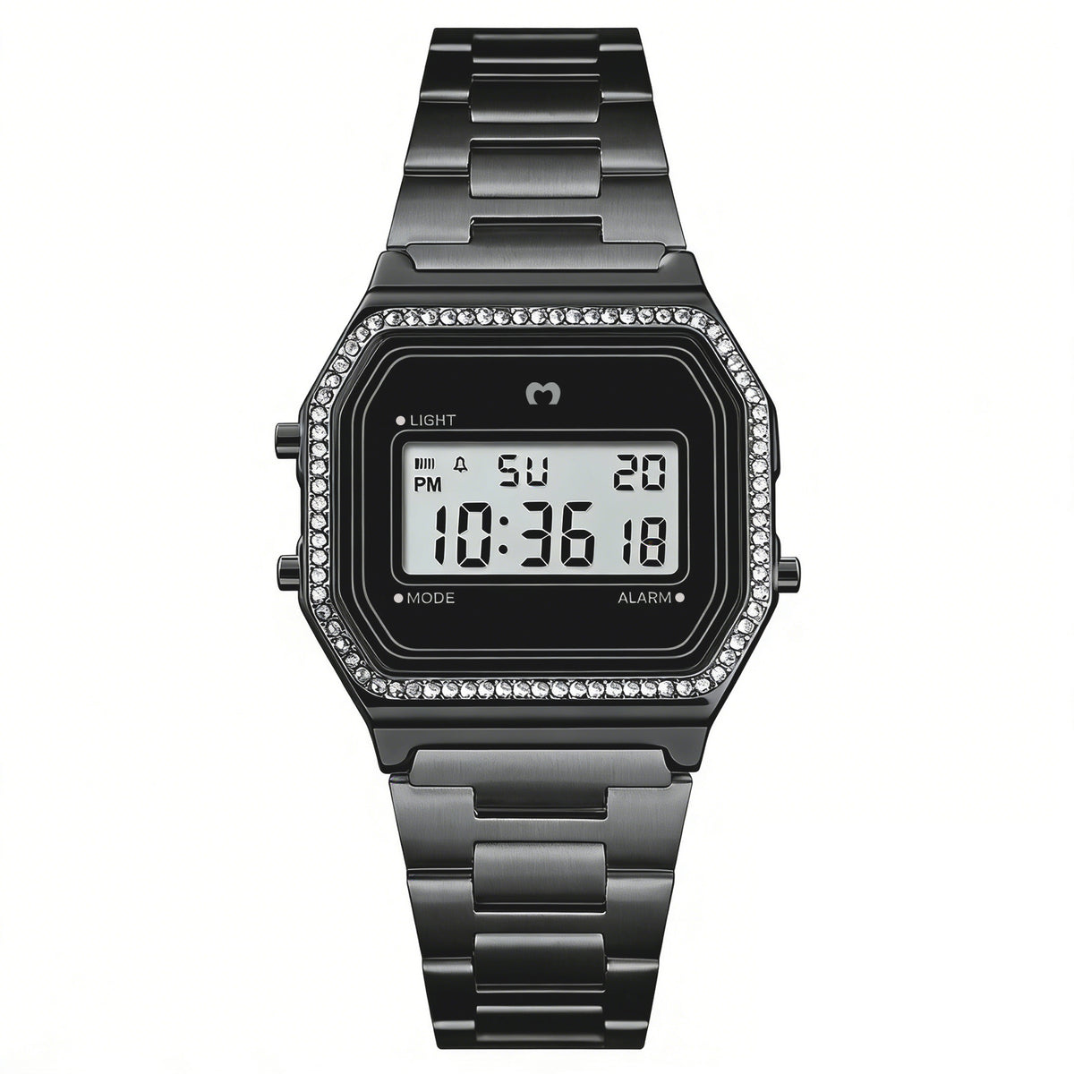 Vintage Glitter Digital Watch ~ Black